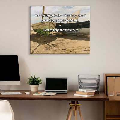 Toile tendue Breakwater Bay par Christopher Earle: «Be humble in Victory and Gracieuse in Defe