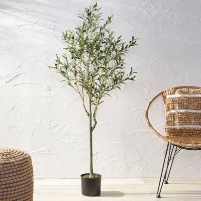 Artificial Olive Tree 150Cm, With Realistic Branch Structure, , 23.66W X 23.66D 58.09H 150Cm Lifelike Tree, Transform Your Home Instantly,