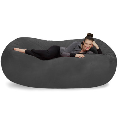 Bean Bag Sofa Lounger - Plush 7 Ft Bean Bag Sofas with Super Soft Microsuede Cover - XXL Memory Foam Stuffed Lounger Chairs for Kids, Adults, Couples by Sofa Sack