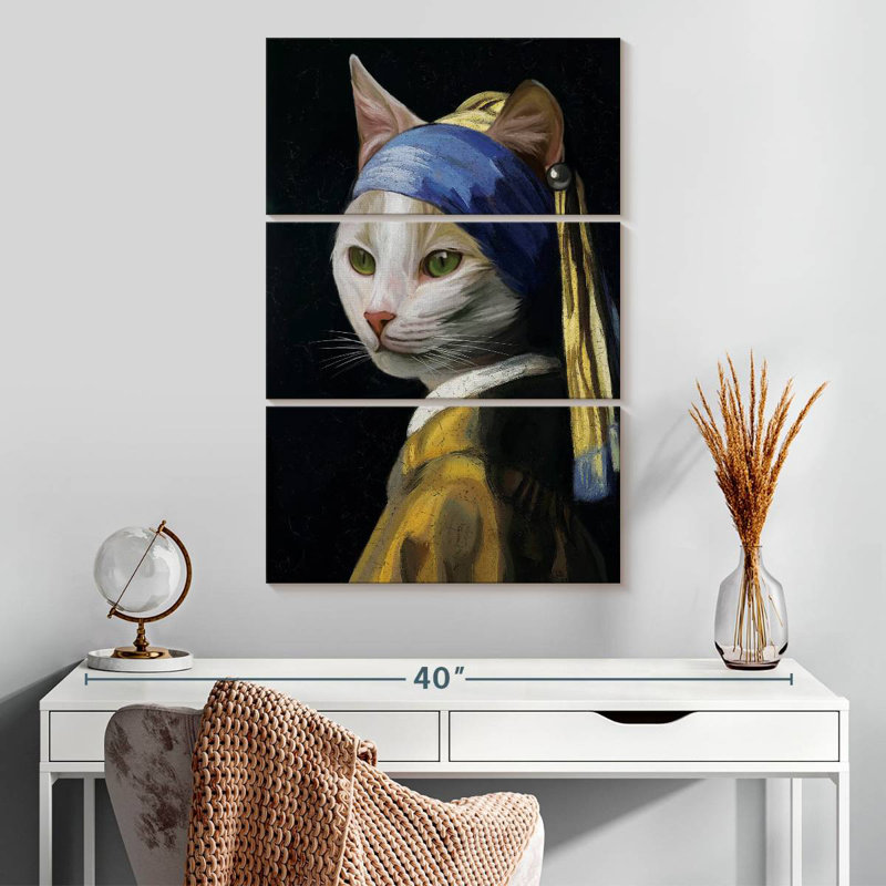 Chat de ketti avec une perle, H 32 po x l 20 po