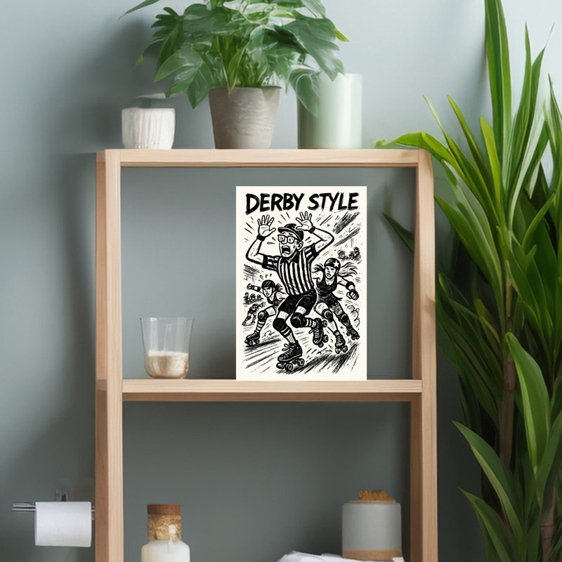 Derby Style Action Retro Vintage Wall Art Print by Natalie Bruns - Wrapped Canvas Print, 45.72cm H x 30.48cm W