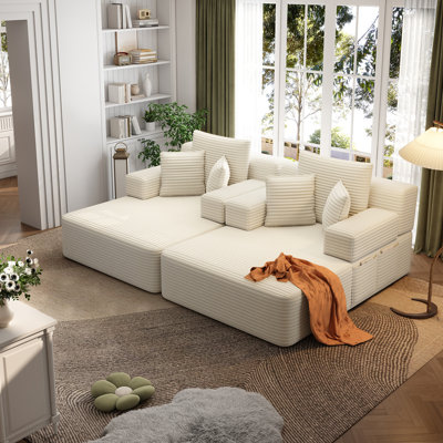 Oversized Double Chaise Lounge 2-Piece Set