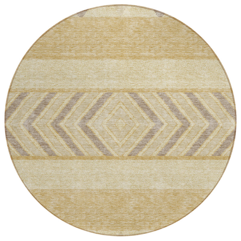  Chayden Area Rug with Non-Slip Backing, Round 8'