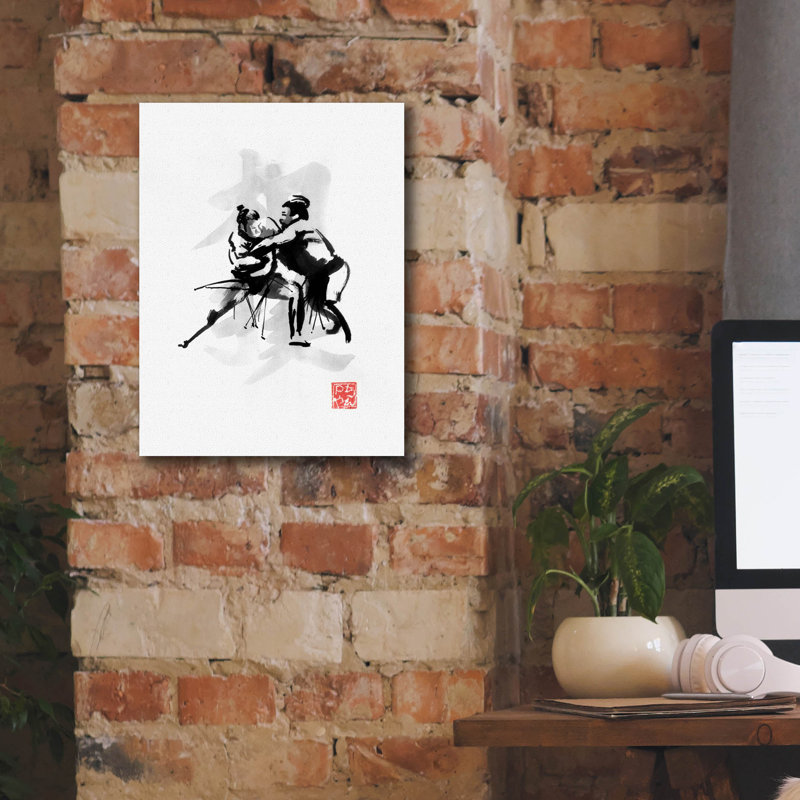 «Sumotori» par Pechane, art mural sur toile, H 16 po x l 12 po x P 0,75 po