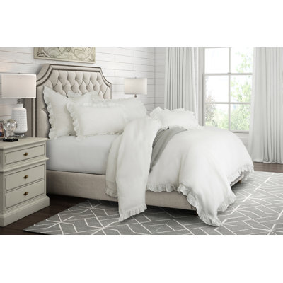 Cherry Hill Linen Duvet Set - White