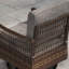 Chaise berçante d'extérieur pivotante avec coussins