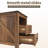 Rustic Nightstand with Charging Station – 18" Bedside Table with 2 Drawers & Open Shelf, Modern Farmhouse-1644336348-1648136442