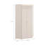 Arten Sina Two Door Corner Wardrobe with Lighting in Mauvella Oak Effect and Sand