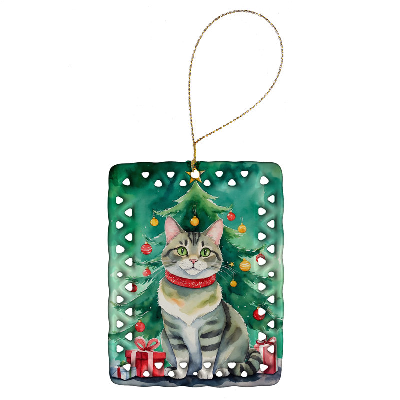 Ornement en porcelaine Raas, Chat Raas