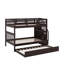 Stairway Full-Over-Full Bunk Bed With Trundle, Storage And Guard Rail For Bedroom, Dorm