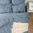 Bedsure King Burgundy Pintuck Bed-in-a-Bag - Mineral Blue Pinch Pleat Comforter Set with Sheets, Pillowcases & Shams (Set of 7)-105523230-105523207