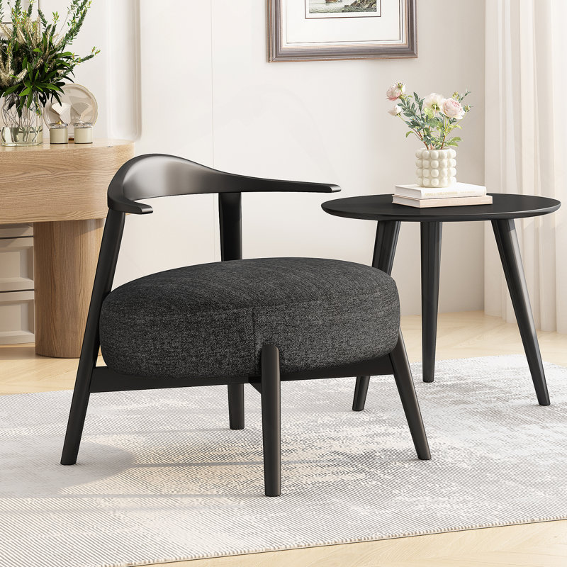 Luxueux fauteuil club moelleux pour une détente ultime et un décor élégant, Noir