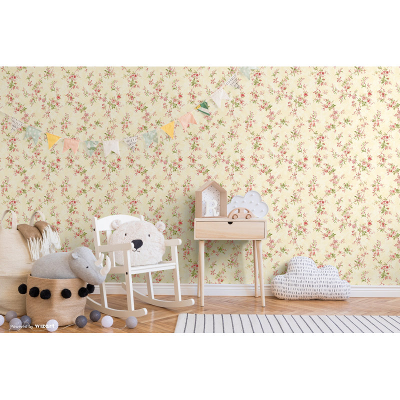Amine 10m x 53cm Wallpaper Roll, Soft Gold