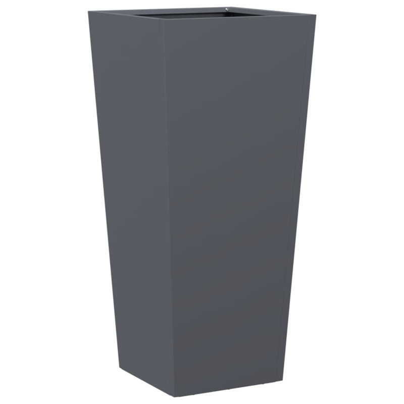 Asua Metal Planter Box, 75cm H x 35cm W x 35cm D, Anthracite 