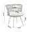 Monaco Traditional 2-Person Patio Conversation Set with Polyester Cushions and Table in Cream and White-1849877773