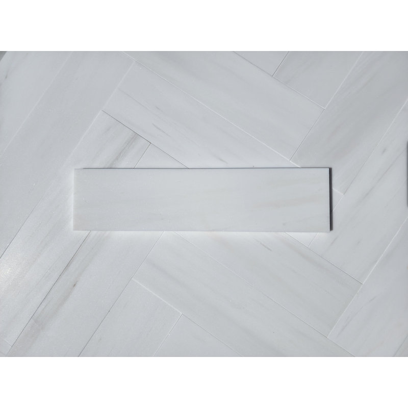Carrelage de sol imitation marbre 3 "x 12" Bianco