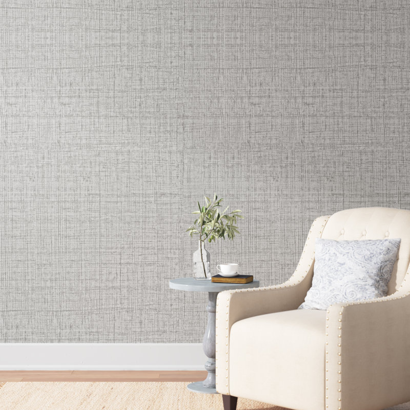 Rouleau de papier peint l 24 pi x l 54 po Kraker, Gris