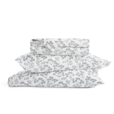 Violets Pattern Microfiber Sheet Set