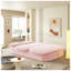Canapé-lit de 78,7 po convertible moderne avec couverture, canapé en velours côtelé rose pour le salon-1135580154