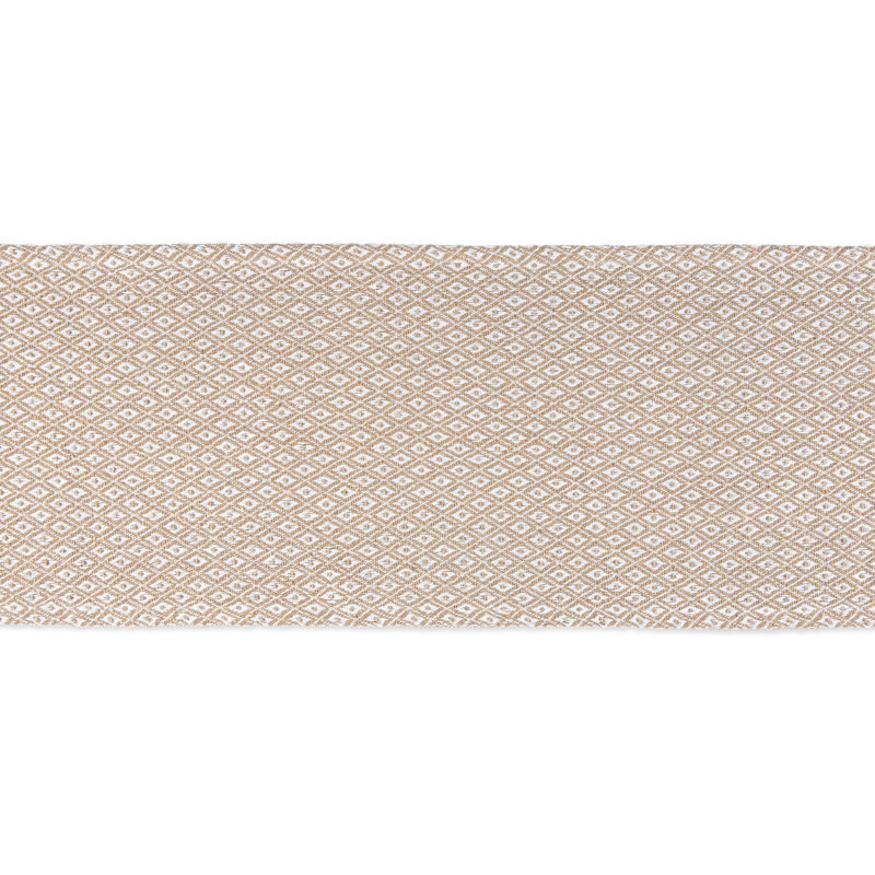 Anoka Geometric 100% Cotton Table Runner, Stone