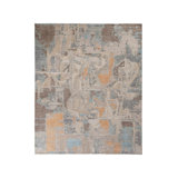 Distressed Homage Hand Knotted Wool Abstract Area Rug
