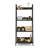 4 Tier Ladder Bookshelf, Bookcase Shelf Storage Rack Organizer, Black-370006345