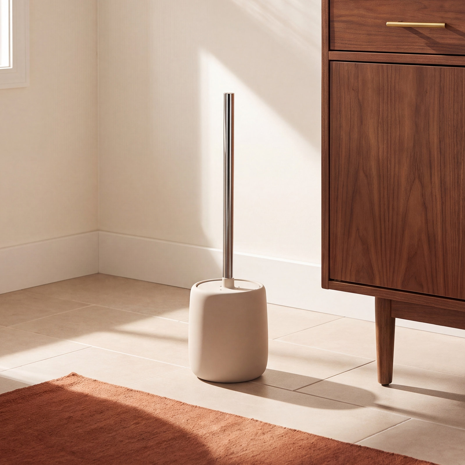 Sono Toilet Brush and Holder, Moonbeam