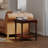Maven Lane Pullman Traditional Square Wooden Side Table In Antiqued Brown Finish-92610660
