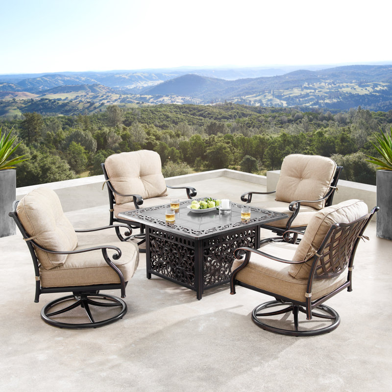 Traci Outdoor 5 - Piece Conversation Set