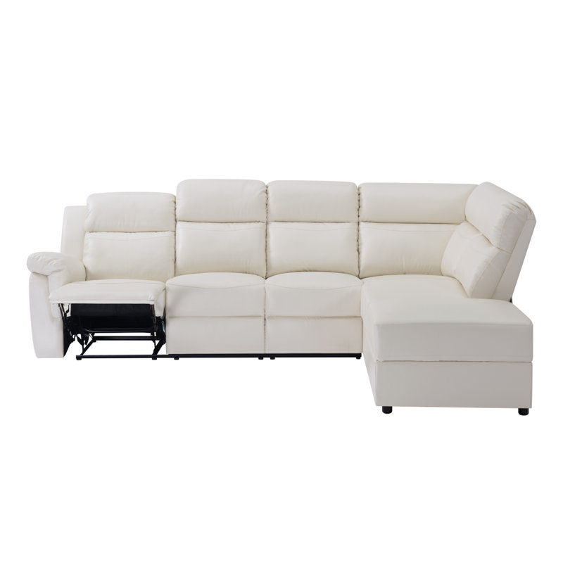 Canapé modulaire inclinable manuel moderne 110,2 po Modern, Beige