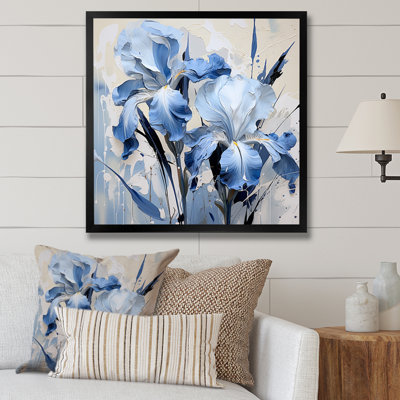 «Blue and White Garden of Irises», reproduction sur toile