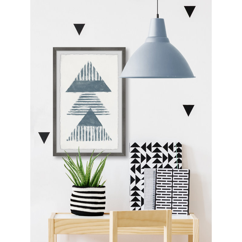 Stacked Triangles by Marmont Hill - Single Picture Frame Painting, 91 cm H x 61 cm W
