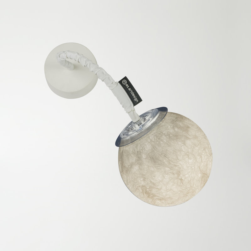 Luna Armed Sconce, White