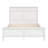 Mid-Century Modern Solid Wood Platform Bed with Cross-patterned Headboard-612561341-612561340