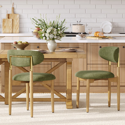 Solon Upholstered Solid Wood Side Dining Chair