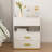 Wooden Nightstand With 2 Drawers And Marbled Worktop-226395655