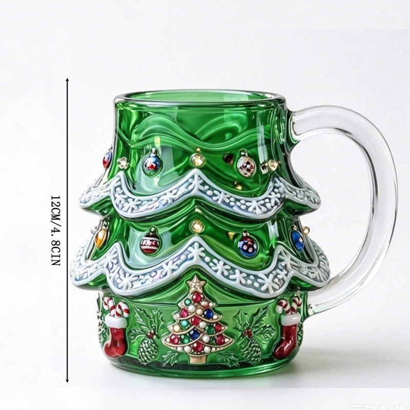 Grande tasse de Noël gnome Santa, Vert