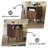Modern Wood Nightstand with cupboard and open shelves(set of 2)-1427338741