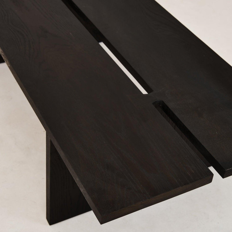 Kyoto Coffee Table, Charcoal, 13" H x 50" L x 21" W