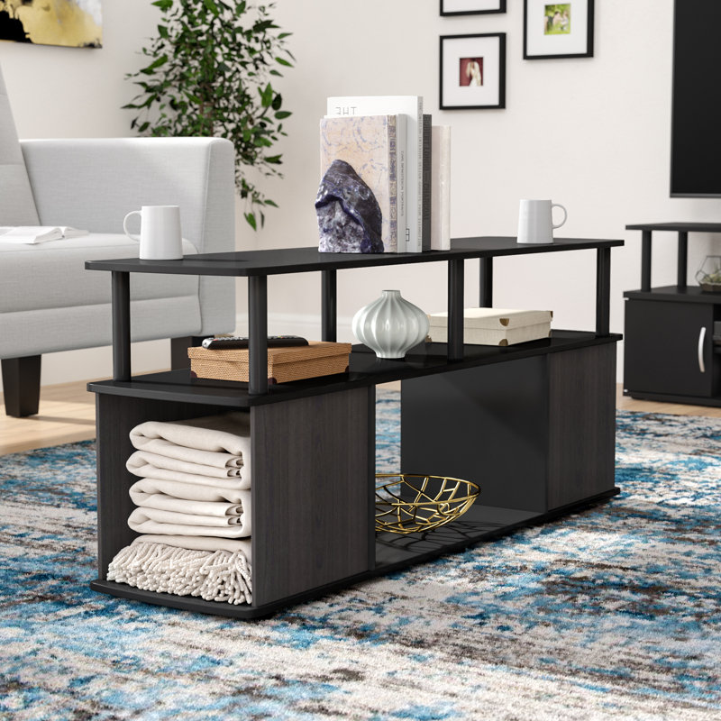 Bozil Coffee Table with Storage, Black