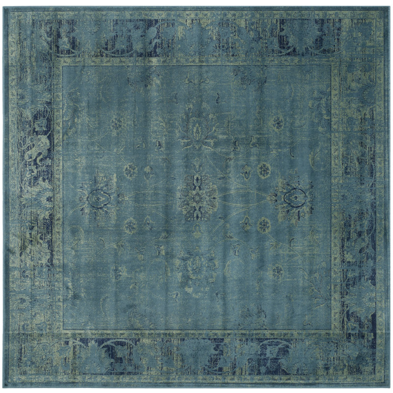 Drumcrow Oriental Viscose Area Rug, Square 183 cm