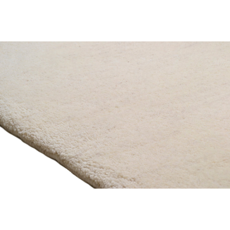 Lene Hand Knotted Wool White Rug, Rectangle 250 x 350 cm