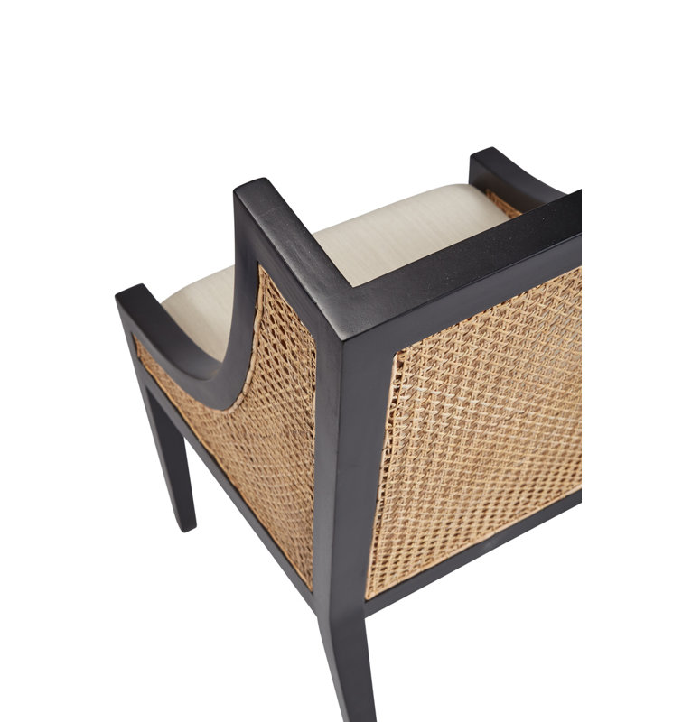 Loudoun Upholstered Arm Chair, Black