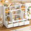 All-in-One 54''W Storage Bookcase with Hidden Drawers and  Adjustable Shelves-2144331283