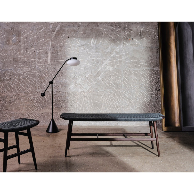 Freja Leather Dining Bench, Saddle Leather Nude, Natural Oak