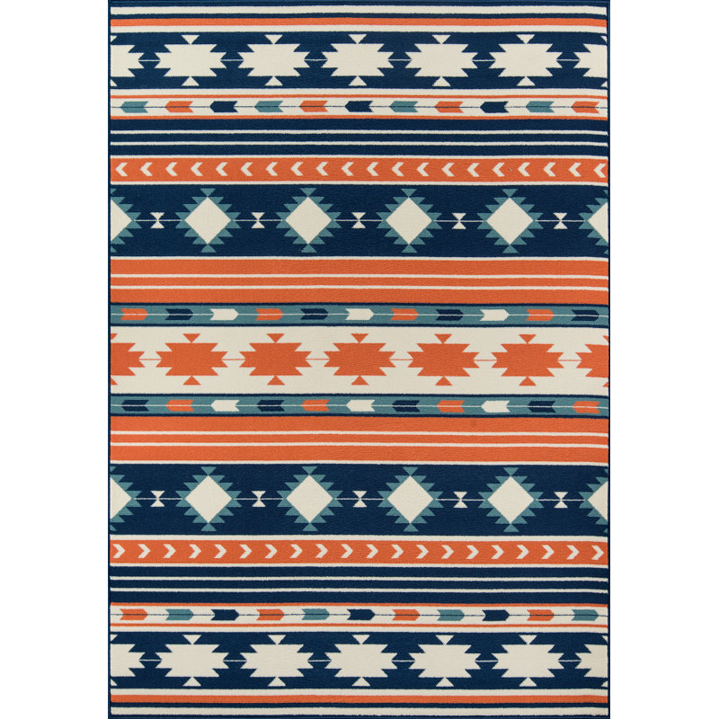 Tapis bleu Alumbaugh, Rectangle 2 pi 3 po x 4 pi 6 po