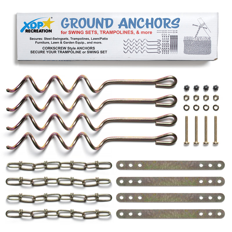 Swing Set Ground Anchor Kit (Wood Not Included)