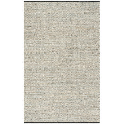 Tapis beige en cuir Exley