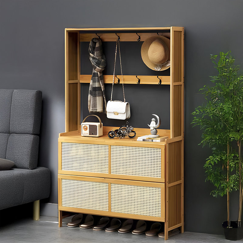 8 Pair Stackable Shoe Storage Cabinet