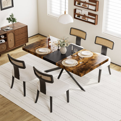 Mid-Century Morden Extendable Dining Table Set by Bay Isle Home